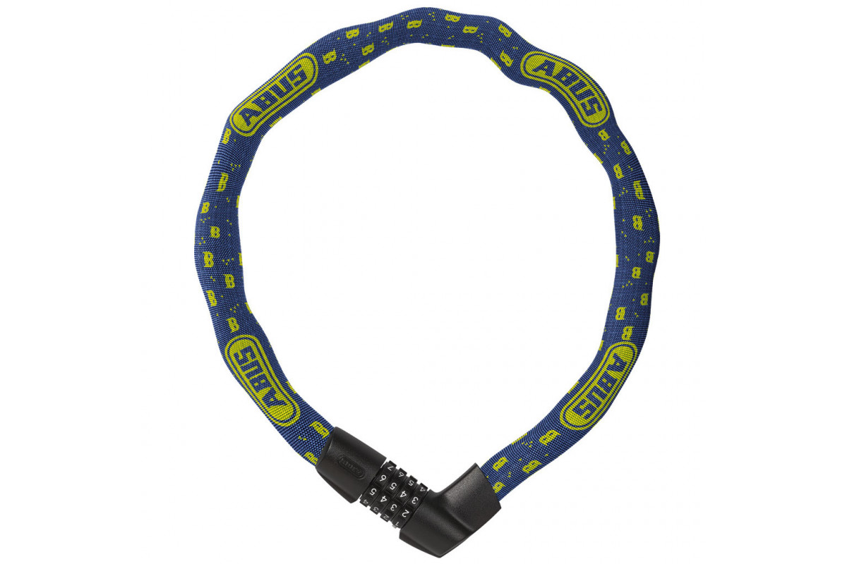 Замок 05-0088011 вело цепь на коде 4х разр 1385/75см blue mask Tresor 6мм класс защиты 6/15 синий ABUS