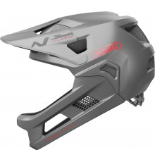 Шлем 05-0098089 детский MTB YouDrop FF S (48-55), съемная челюсть, 14 вент. отверский, микрорегулировка размера, 440гр, Ti silver серый ABUS