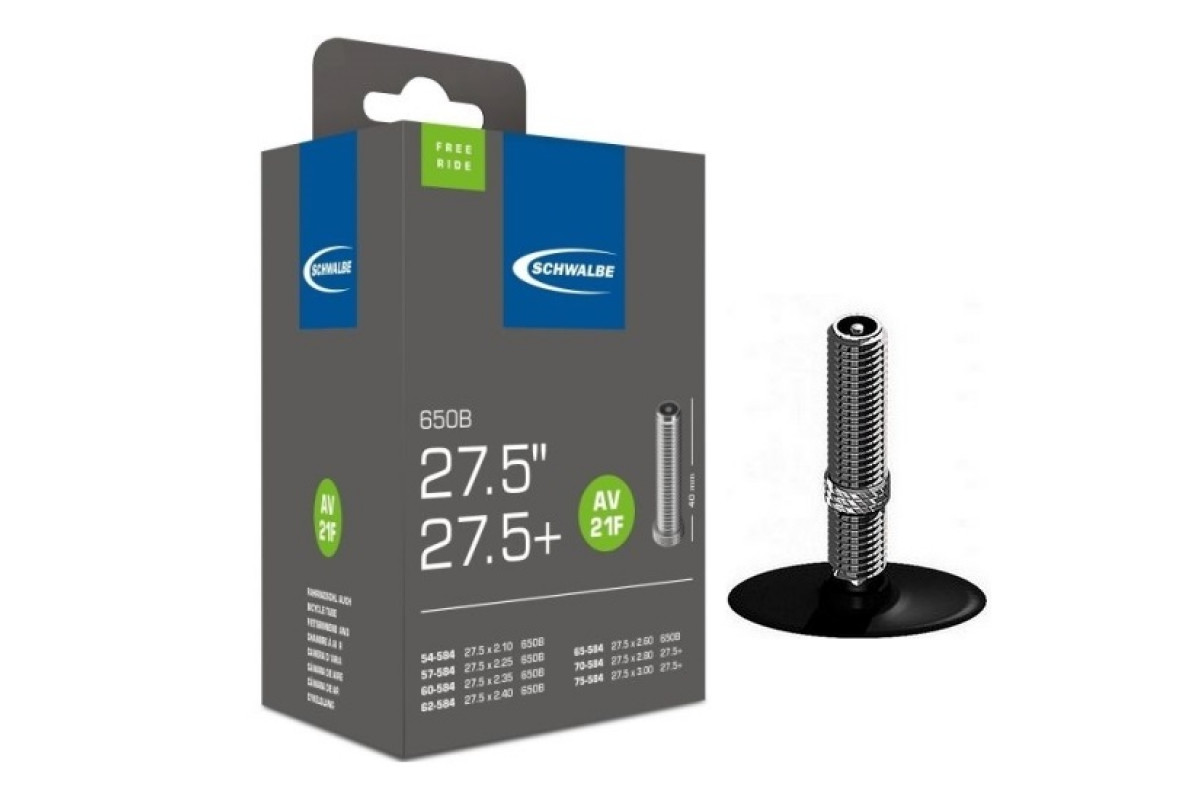 Камера. 27,5 авто 05-10400030 AV21F 27.5х2.10-3.00 TR4 FREERIDE (54/75-584) IB 40mm. SCHWALBE