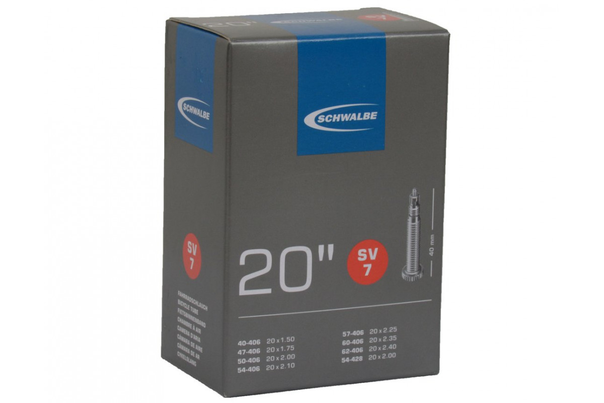Камера. 20 спорт 05-10415313 SV7 20 x1.50-2.50 (40/62-406) IB 40mm. SCHWALBE