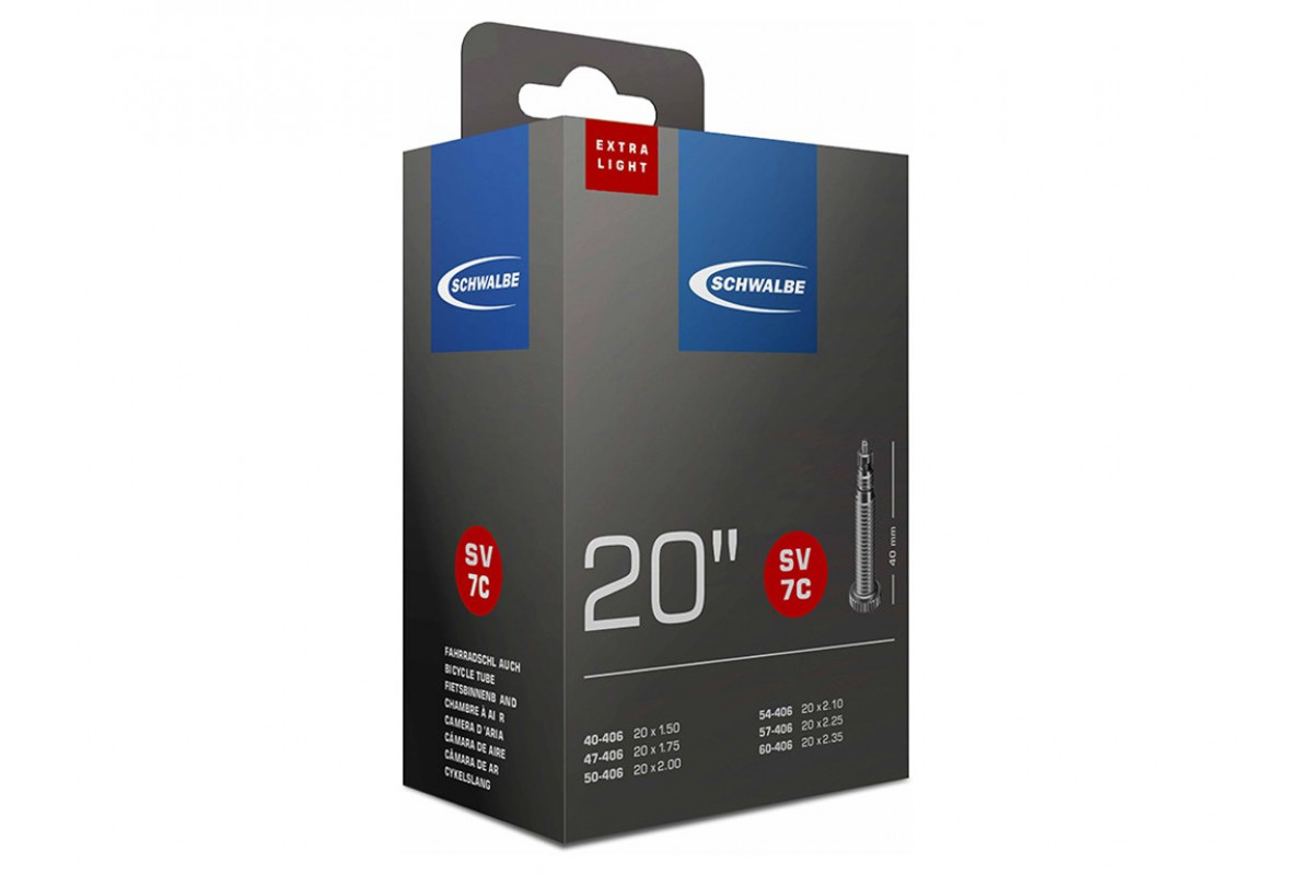 Камера. 20 спорт 05-10415713 SV7C 20х1.50-2.35 EXTRA LIGHT (40/60-406) IB 40mm. SCHWALBE