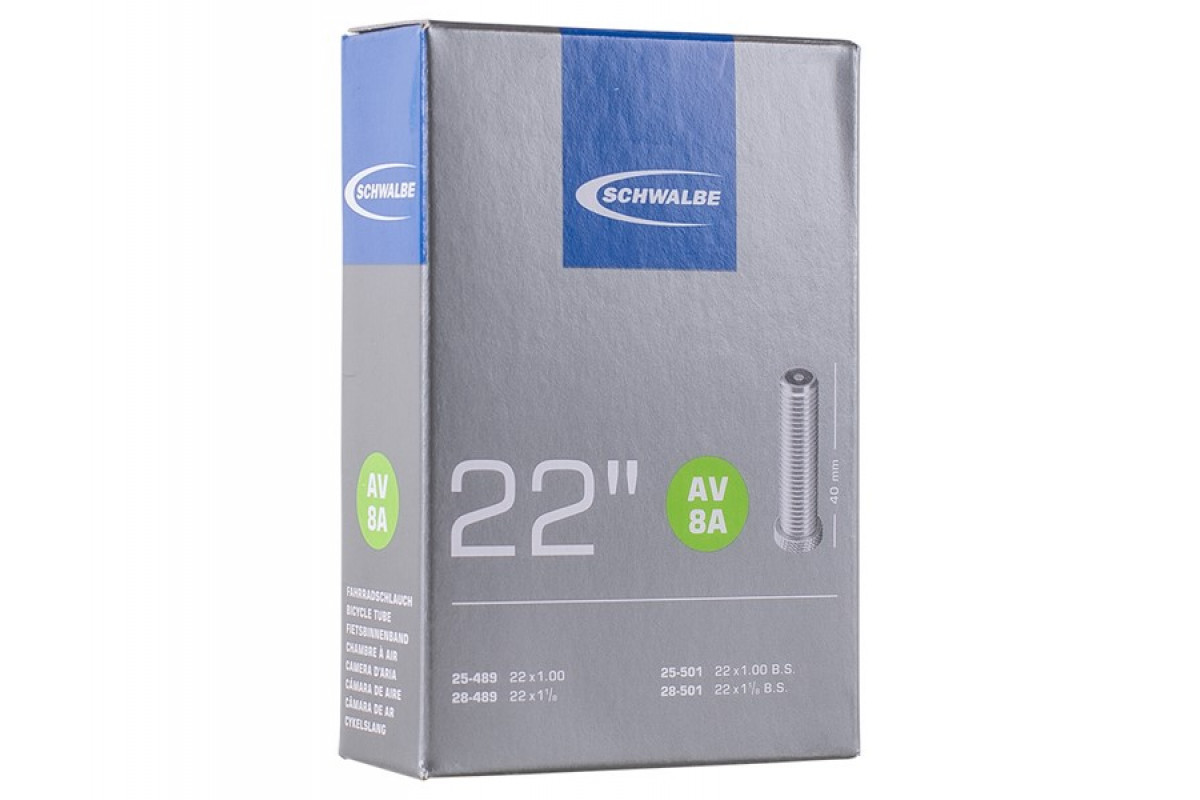 Камера. 22 авто 05-10417240 22x1.00 AV8A 25/28-489 25/28-501 IB AGV 40mm. SCHWALBE