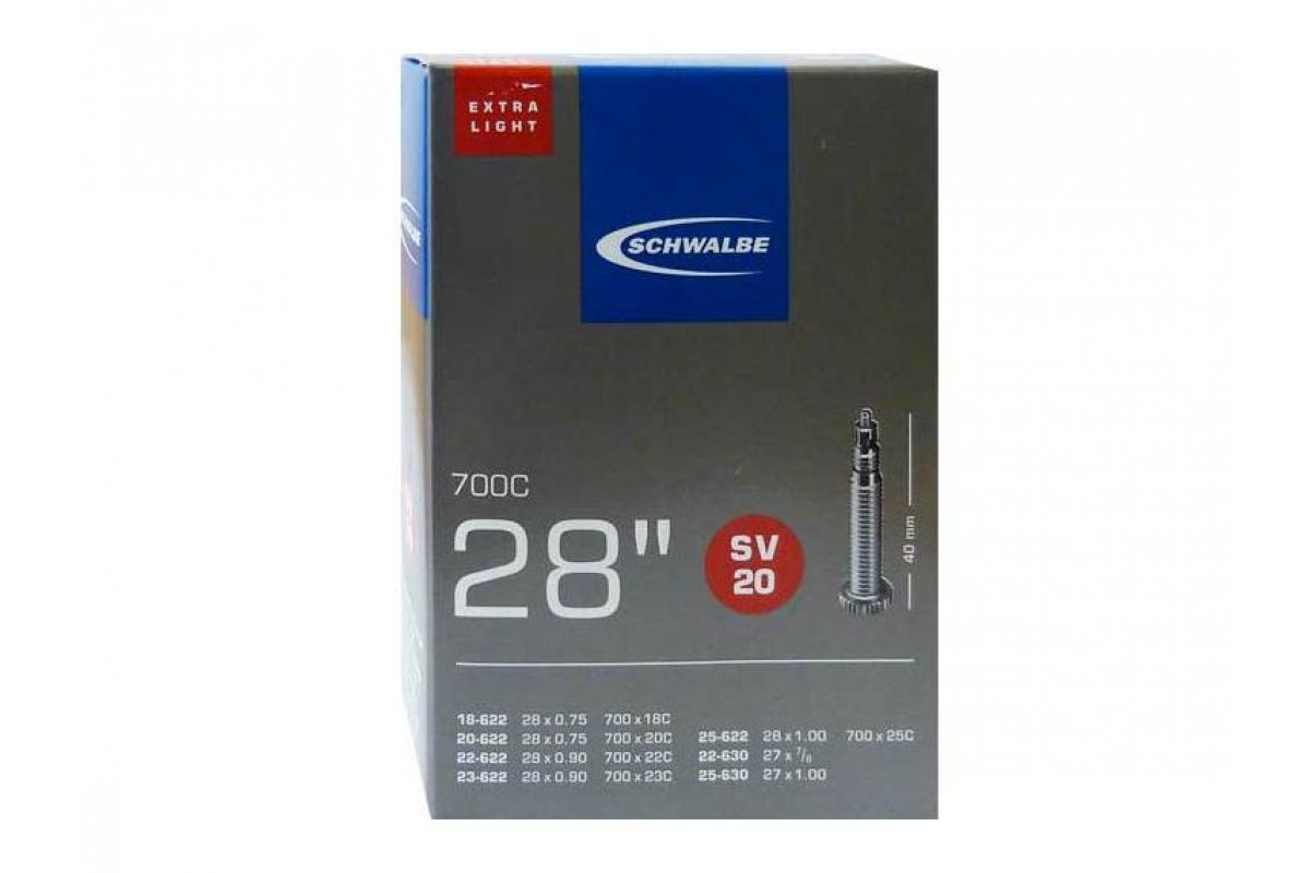 Камера. 28/700 спорт 05-10426343 SV20 28(700С)/27х0.7-1.00 EXTRA LIGHT (18/25-622/630) IB 40mm. SCHWALBE