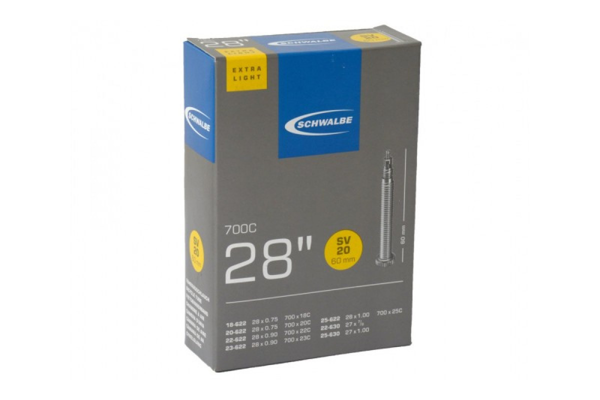 Камера. 28/700 спорт 05-10426363 SV20 28(700С)/27х0.7-1.00 EXTRA LIGHT (18/25-622/630) IB 60mm. SCHWALBE