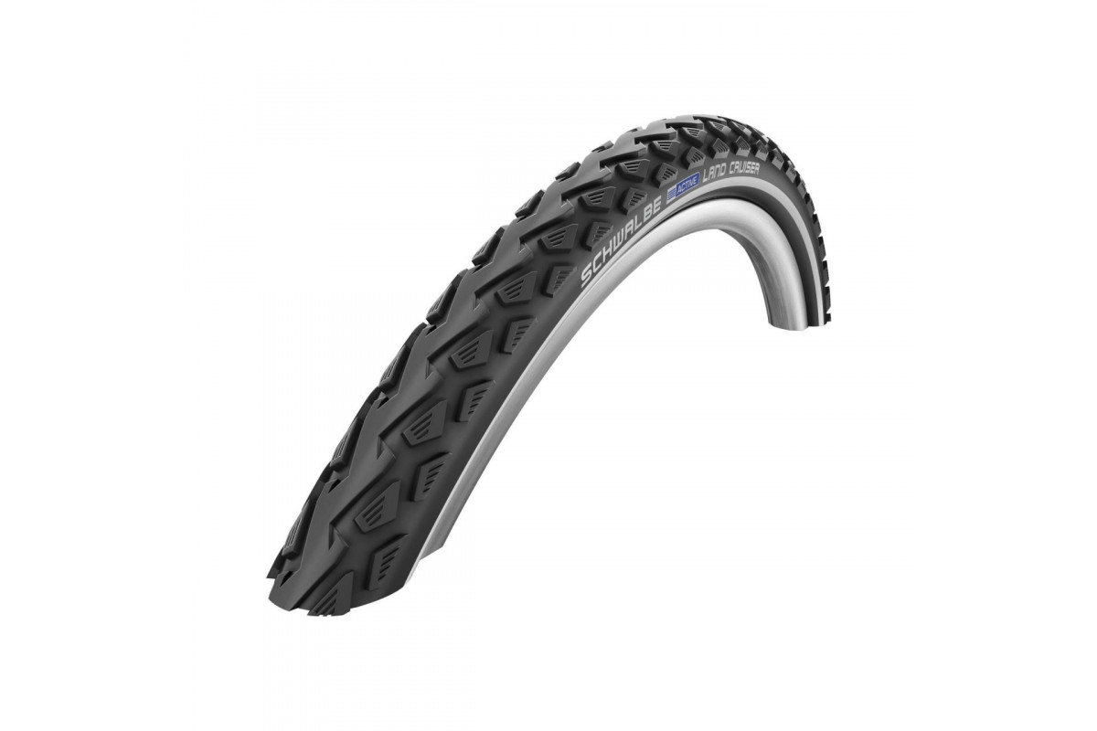 Покрышка. 28x1.75 (47-622) 05-11101047.01 LAND CRUISER PLUS, PunctureGuard, HS450, SBC, B/B+RT(светоотр полоса) чернаяSCHWALBE