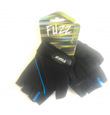 Перчатки 08-202342 лайкра GEL COMFORT черно-голубые, р-р S, D-GRIP GEL. с петельками, на липучке FUZZ