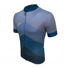 Велофутболка 12-809 PIACENZA-2 J-848-2 Blue Men Pro Jersey с длинной молнией, с водонепрон. карман, сине-голубая L FUNKIER