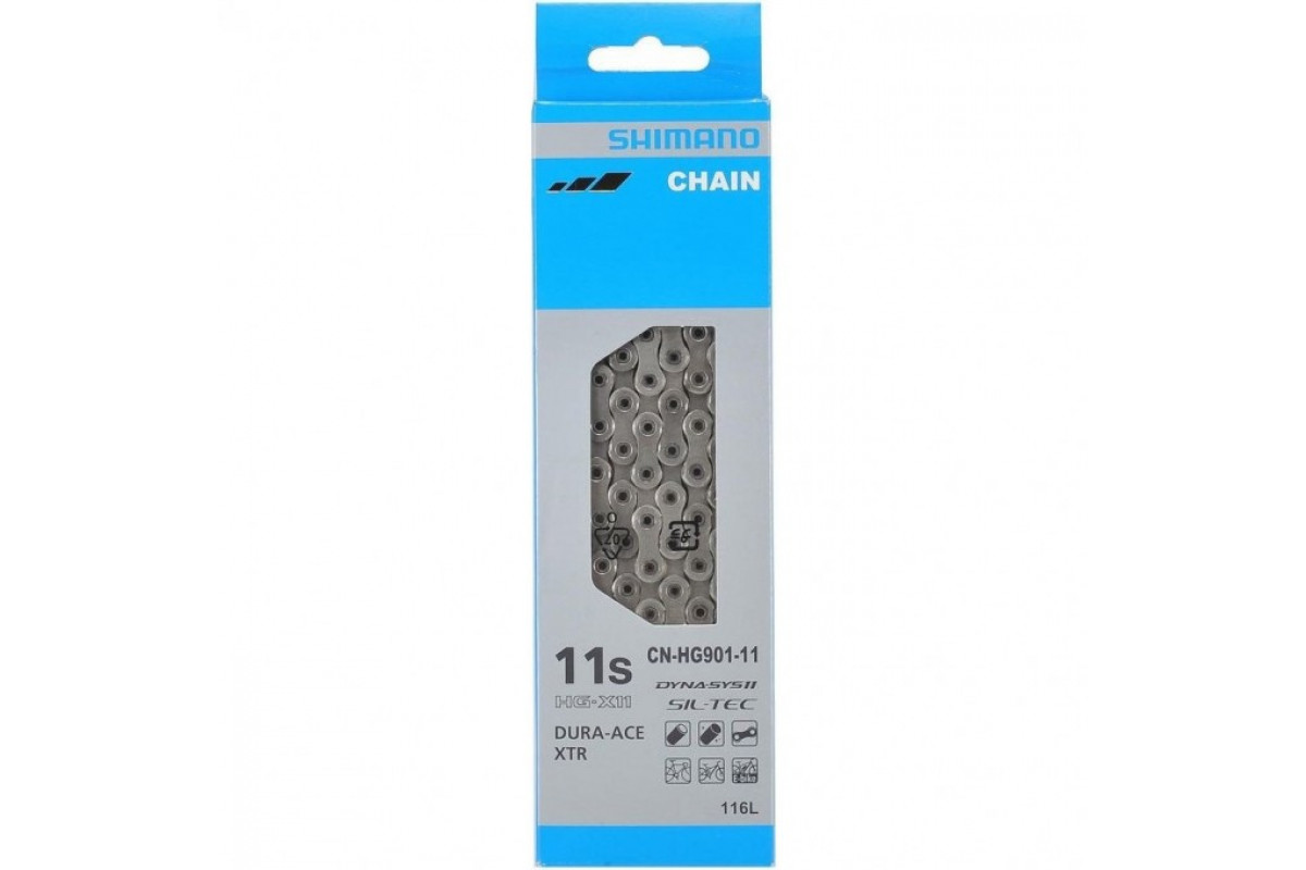 Цепь 2-720383 XTR/DURA-ACE HG901, 11ск, 116 зв, замок цепи SM-CN901-11 (1ШТ), ROAD/MTB/E-BIKE ICNHG90111116Q Япония SHIMANO