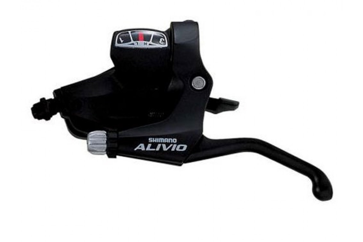 Перекл-ль ALIVIO ASTM410LBL 2-8109  шифтер+торм. ручка 3скор. левая черный SHIMANO