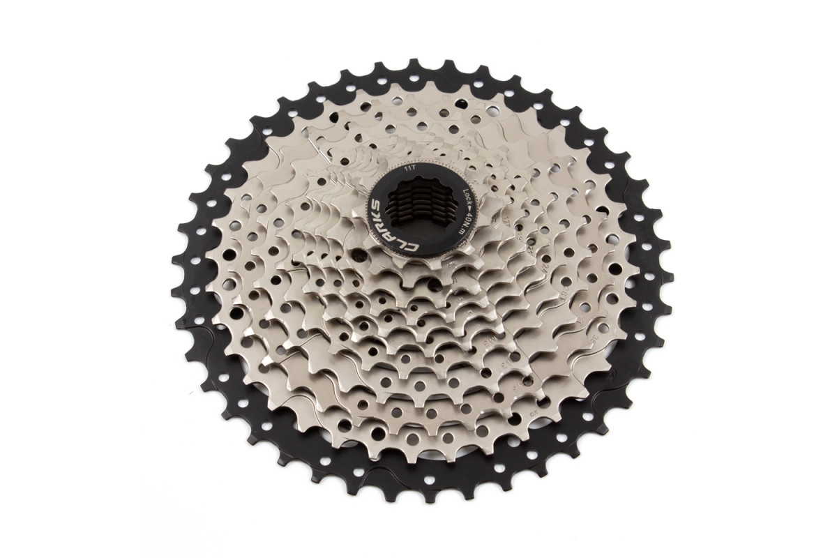 Кассета  11ск. 3-842 SHIMANO-совместим. 11x11T-13T-15T-17T-19T-21T-24T-28T-32T-36T-42T, (инд.уп) 539г, серебрист.-черная C-11SC  CLARKS