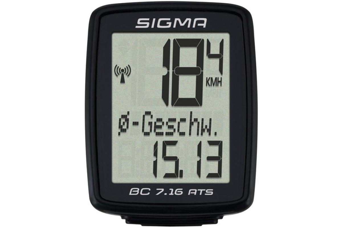 Велокомп. 4-007162 BC 7.16 ATS 7 функций, БЕСПРОВОДНОЙ, черный SIGMA