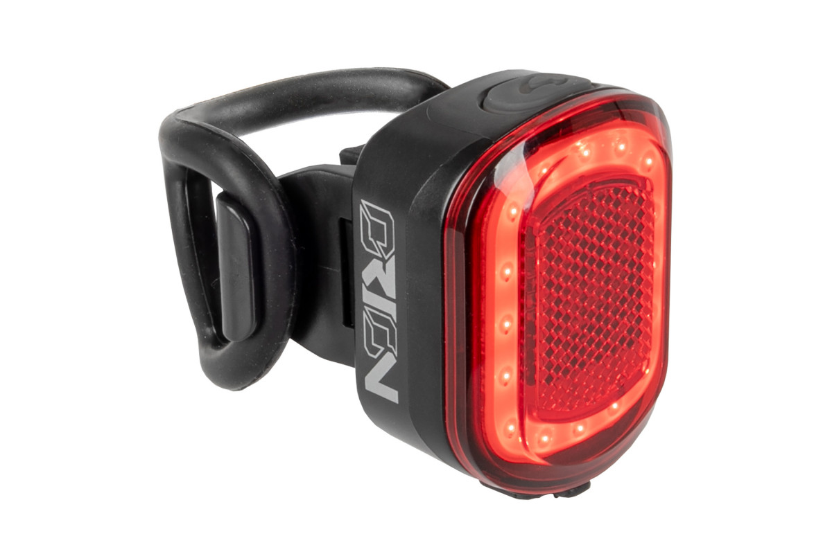 Фонарь 5-220462 задний COB -LED повышенной яркости 50люмен, 5функций USB-заряд. Li-Pol 300mA,  вращающийся магнитное крепление 22г. красный ORION MOON