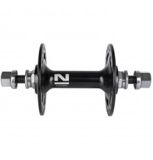 Втулка 5-326701 Singlespeed/Fixie алюминиевая передняя 32отверстия, OLD100мм, ось М9х140мм АНОДИРОВАННАЯ ЧЕРНАЯ NOVATEC