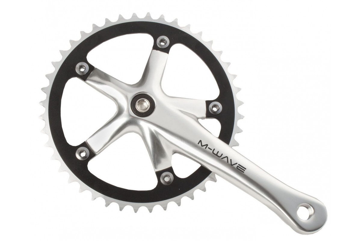 Система 5-350640 пер. 1скор. SingleSpeed облегч алюм. 1/2х1/8 смен. зв. 44зуб. 165мм сер.-черн. M-WAVE