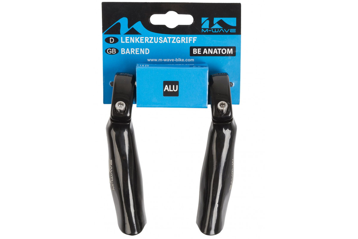 Рога 5-408167 алюм. прямые, короткие, анатомические, черные M-WAVE