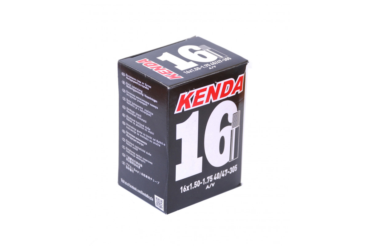 Камера 16 авто 5-511406 (новый арт. 5-516371) узкая 1.50-1.75 (40/47-305) для складных вело (50) KENDA
