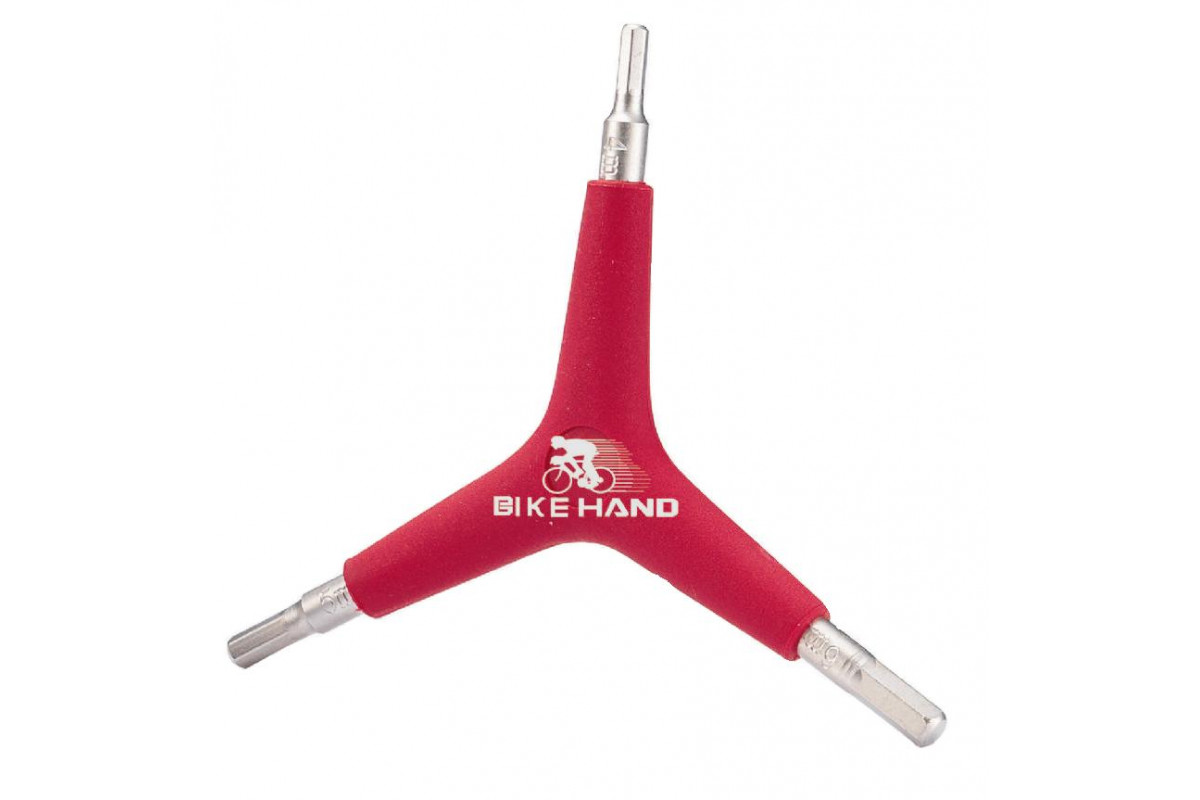 Набор 6-150356  YC-356YA шестигранники  Y-типа 4х5х6мм красн. серебрист. BIKEHAND