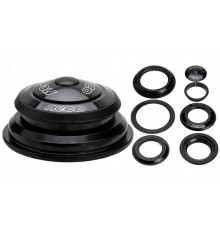 Рулевой набор 6-190374 H156 1,5"->1-1/8" ZS44/55, полуинт березьб, картриджн подш, чашки сталь, черный NECO