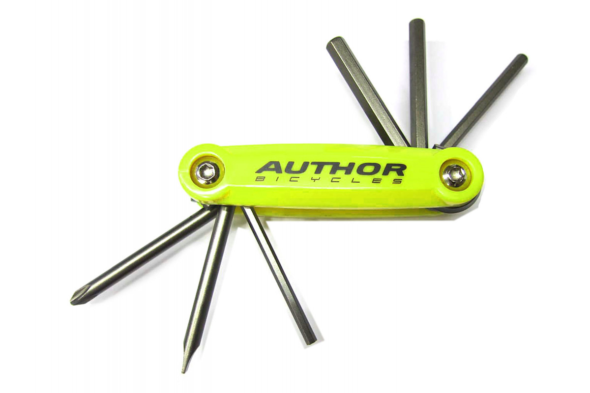 Набор 8-10000038 унив. ToolBox 6 складн. шестигр., +/- отвертки Сr-Va желтый (10) AUTHOR