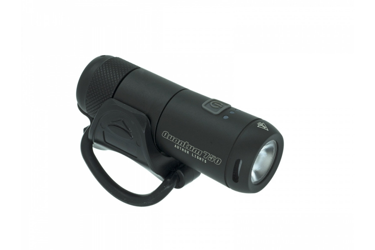 Фара 8-12002344 1д. CREE 750люм./4ф. A-Quantum 750 lm LI-ion АКБ 1100 MAh USB-заряд.+кабель, 102гр,  черная AUTHOR