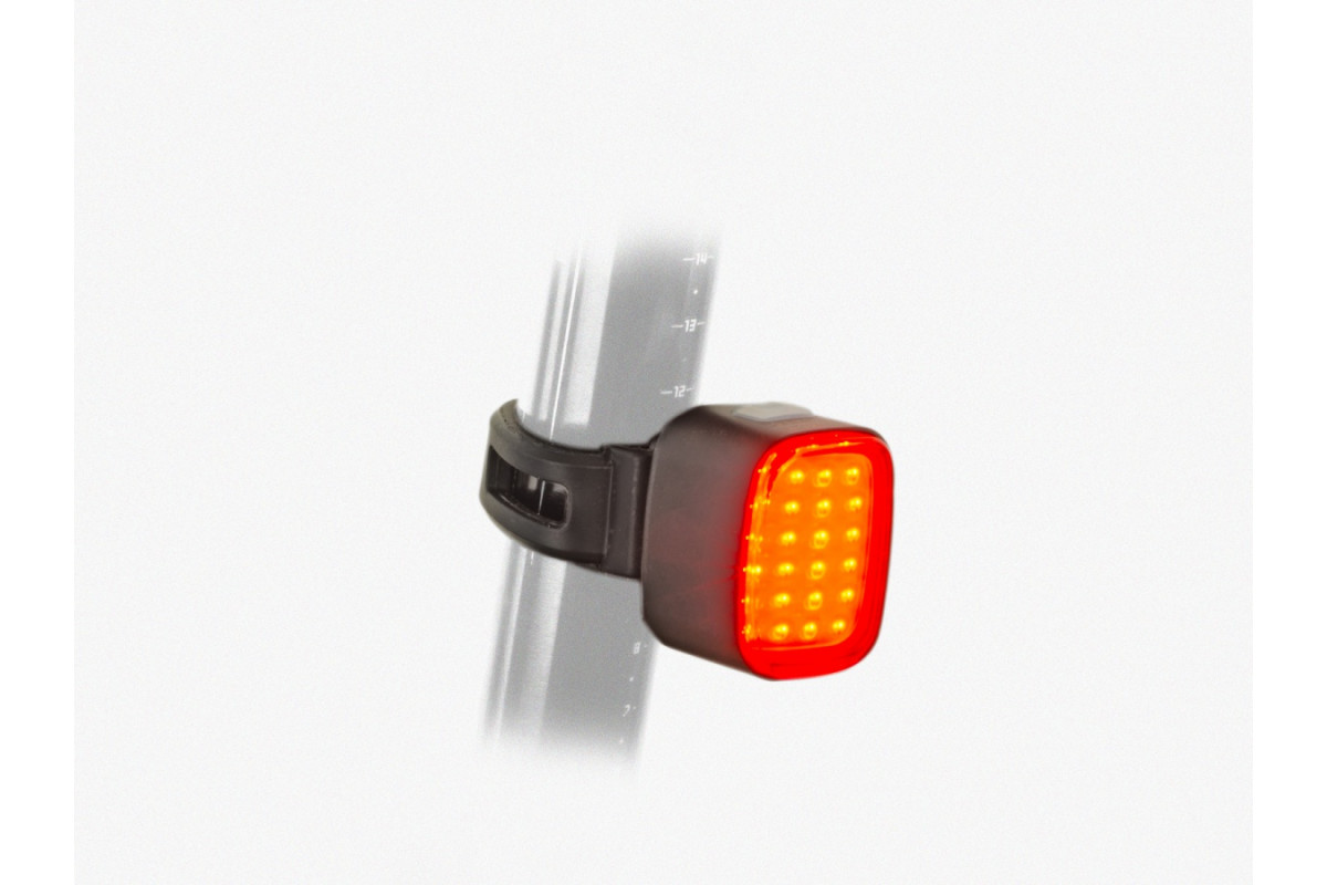 Фонарь 8-12039991 задний 24 диода повыш. ярк. COB LED 50люмен 6ф. Cubus USB Li-pol/400 mAh, кабель micro C, 21гр, красный AUTHOR