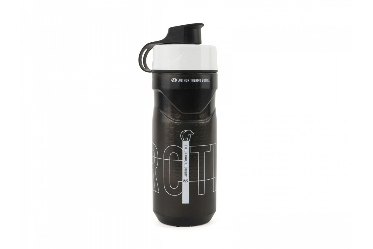 Фляга 8-14060522 ТЕРМО 100% биопластик. AB-ARCTIC Thermo 0.5/07л с колпачком, черно-белая AUTHOR