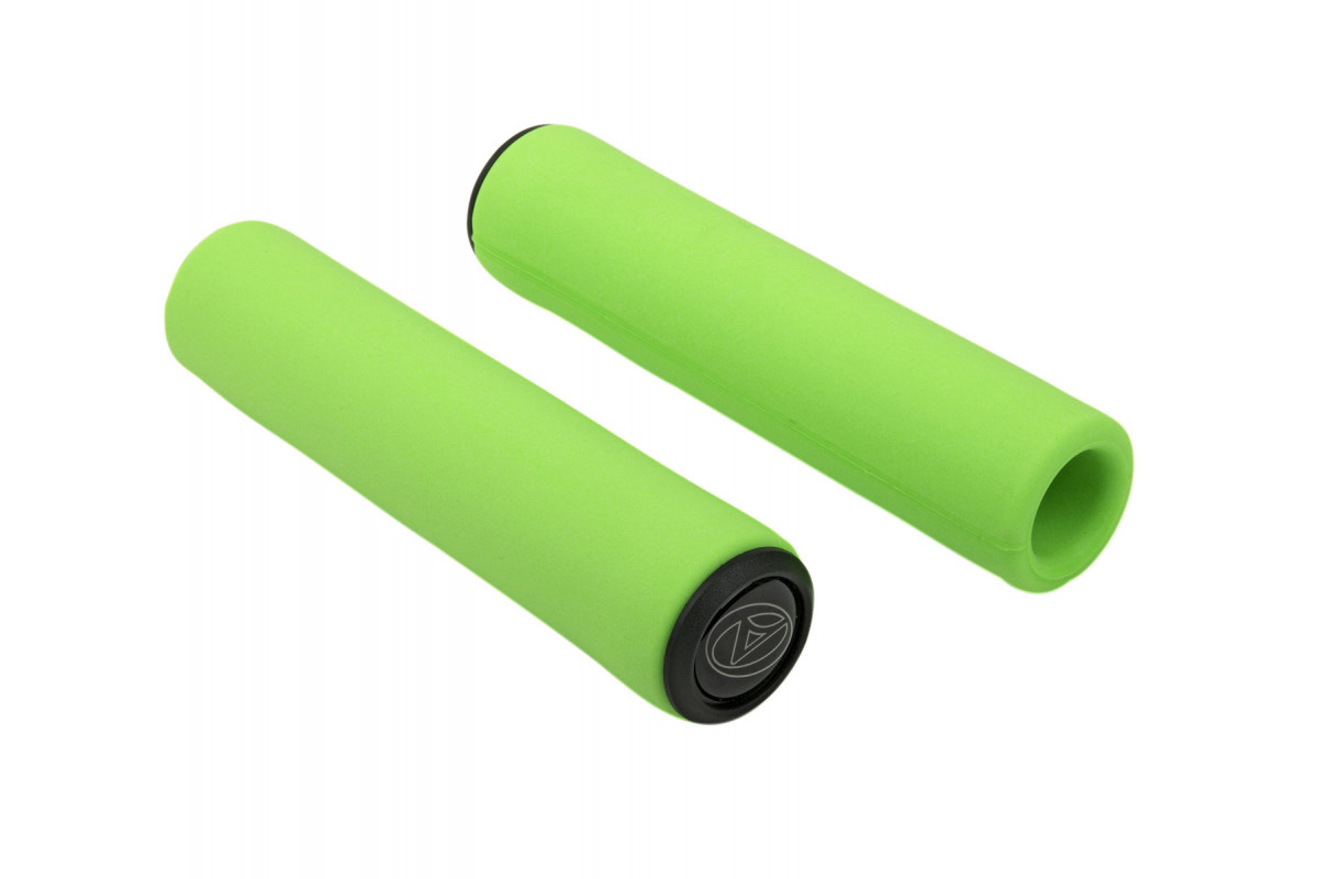 Ручки 8-33402032 на руль AGR SILICONE ELITE 130мм Green-Neon 96г. силиконовые неоновые AUTHOR