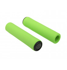 Ручки 8-33402032 на руль AGR SILICONE ELITE 130мм Green-Neon 96г. силиконовые неоновые AUTHOR