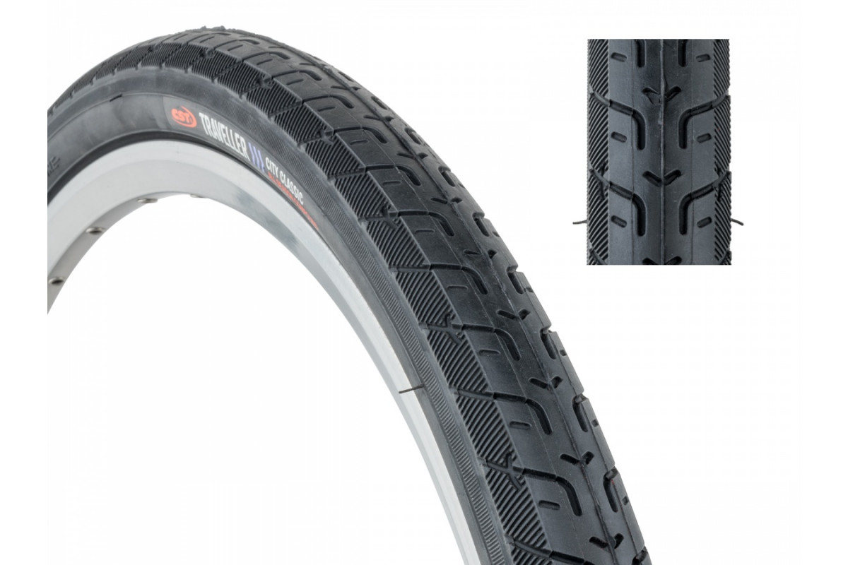 Покрышка 8-37596405 на 26х1,5 (40-559) TRAVALLER CITY CLASSIC ALL SEASON COMPOUND слик 27 TPI, 770гр CST