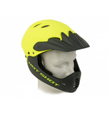 Шлем 8-9110389 Freeride/DH/BMX/Enduro FullFace ABS-HARD SHELL суперпрочн. Hot Shot HST X9 191 Yell-Neon/Blk 17отв. неоново-желтый 56-58см AUTHOR