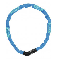 Замок 05-0072494 вело цепь 5мм, кодовый 4-х разр, Steel-O-Chain 5805C/75см класс защиты 4/15, 500гр, голубой ABUS