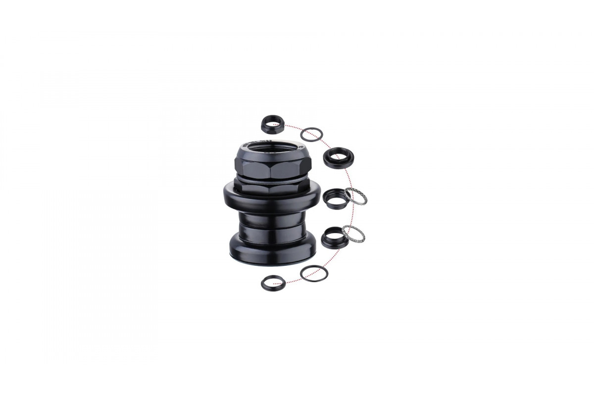 Рулевая колонка MIXIEER, 1-1/8, резьбовая, EC 34/28.6-26T  EC 34/30, черная QLP-6F(BK)