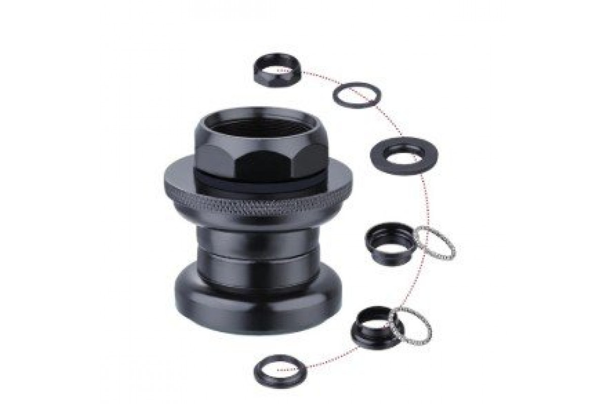 Рулевая колонка MIXIEER, 1, резьбовая, EC 30/25.4-24T  EC 30/27, черная QLP-2A2(BK)