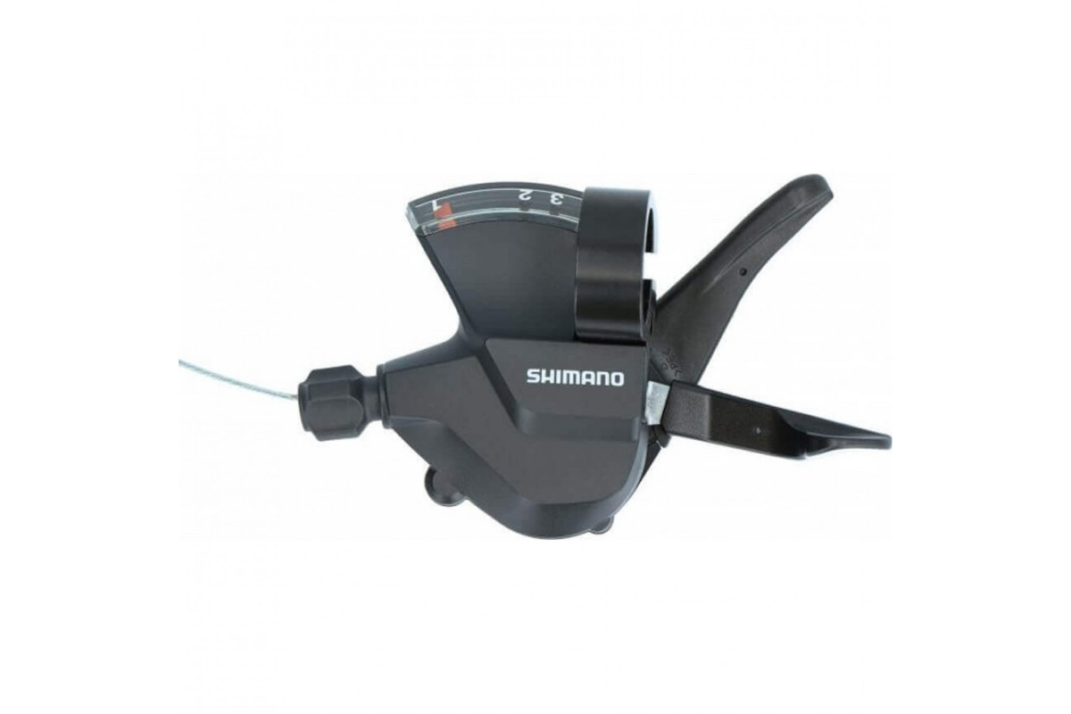 Шифтер Shimano Altus, M315, лев, 3ск, индикатор, тр 1800мм, черный, б/уп ASLM315LB