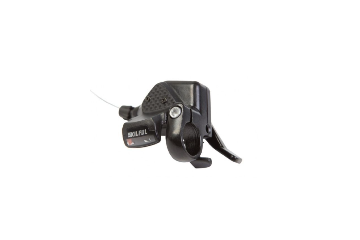 Шифтер Skillful правый 9 ск., трос 250 мм, совместим с Shimano, черный 13176