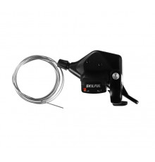 Шифтер (совместим с Shimano), правый - 8 ск., черный с трос 2050 мм.