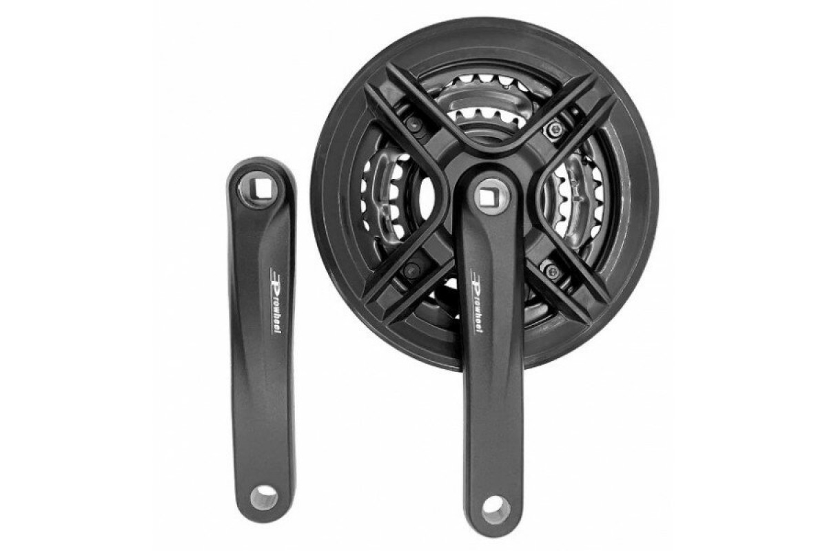 Система Prowheel TREKKING 3x(7/8S) 28-38-48T сталь защита 170, ал Chainline 48,5, кв.под 124,5 чер
