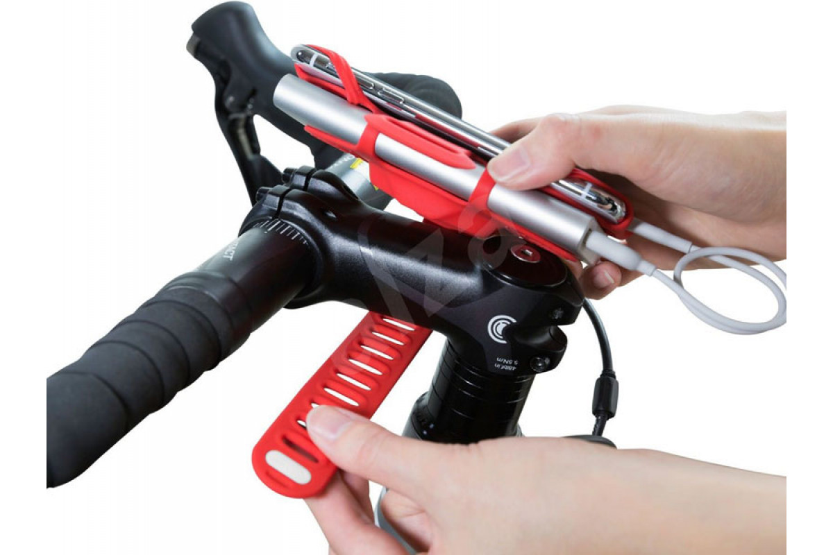 Держатель для смартфона силикон. НА ВЫНОС универс. 4.0'-6.5' BIKE TIE PRO PACK BONE черный