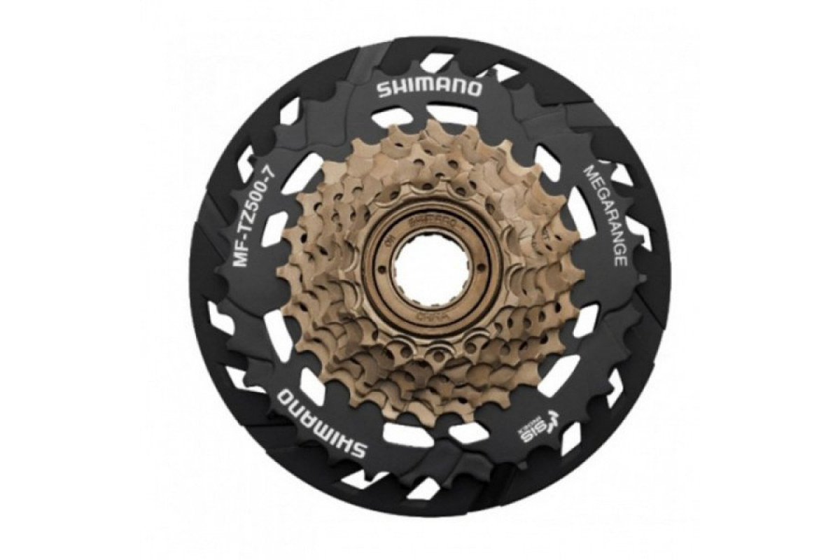 Кассета-трещотка SHIMANO AMFTZ5007434CP 7ск. 2-5260 TOURNEY 7х14-34 HG/UG с защитой коричн.