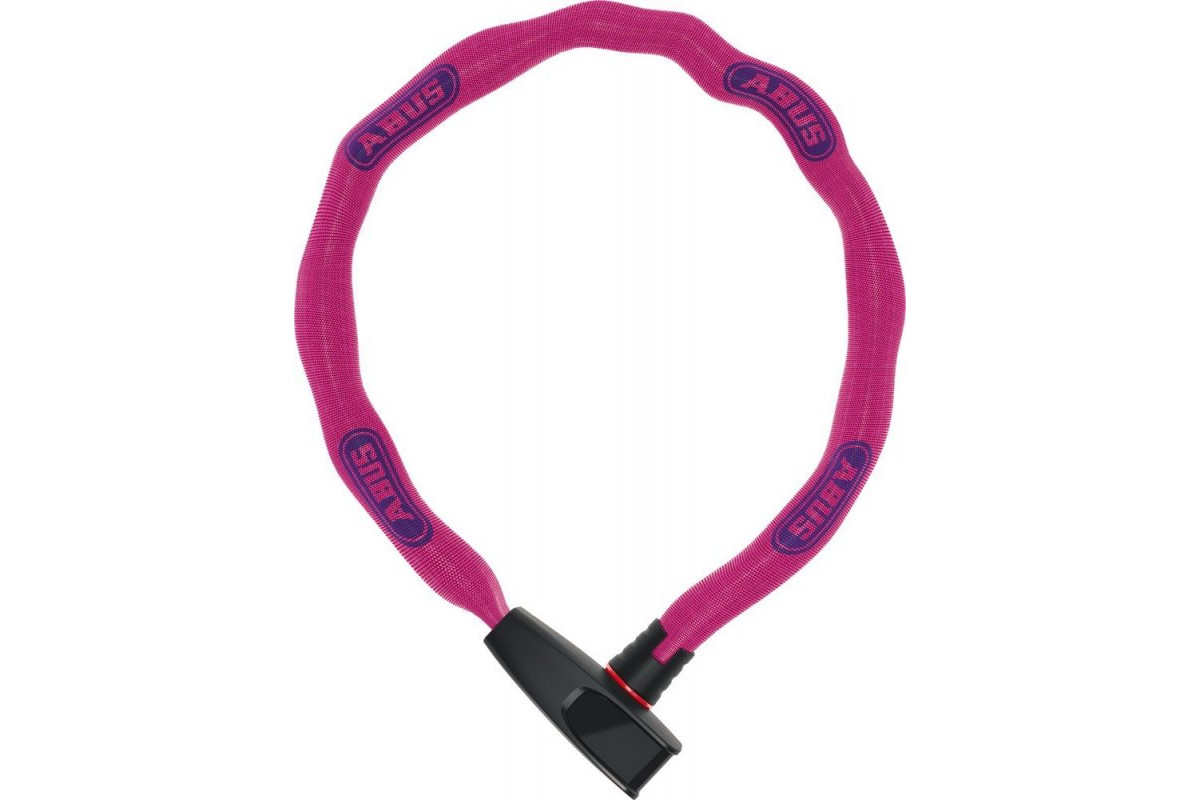 Велозамок ABUS цепь 6мм, ключ, Catena 6806K/75см класс защиты 6/15, 850гр, ярко-розовый 825125