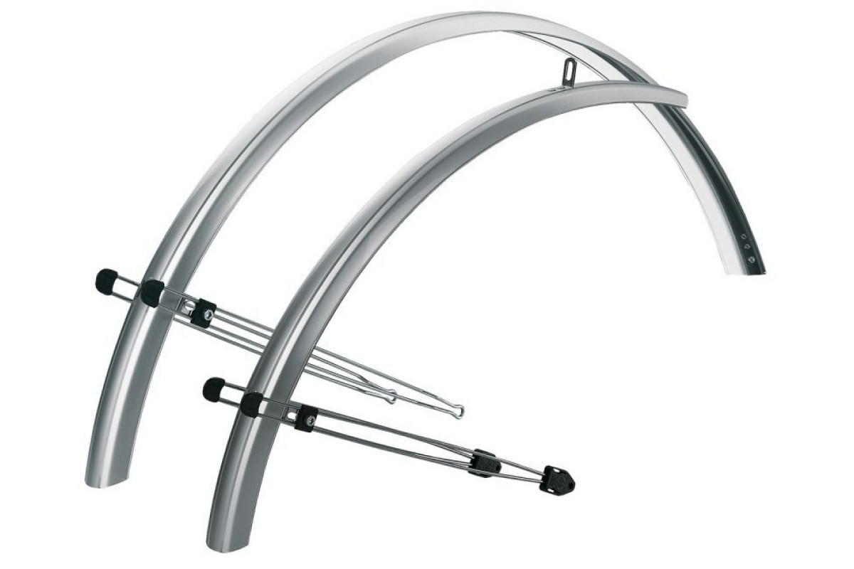Крылья SKS к-т 0-10958 Commuter ATB 60mm, 26, металлопласт. серебристые с брызгов.(Германия)