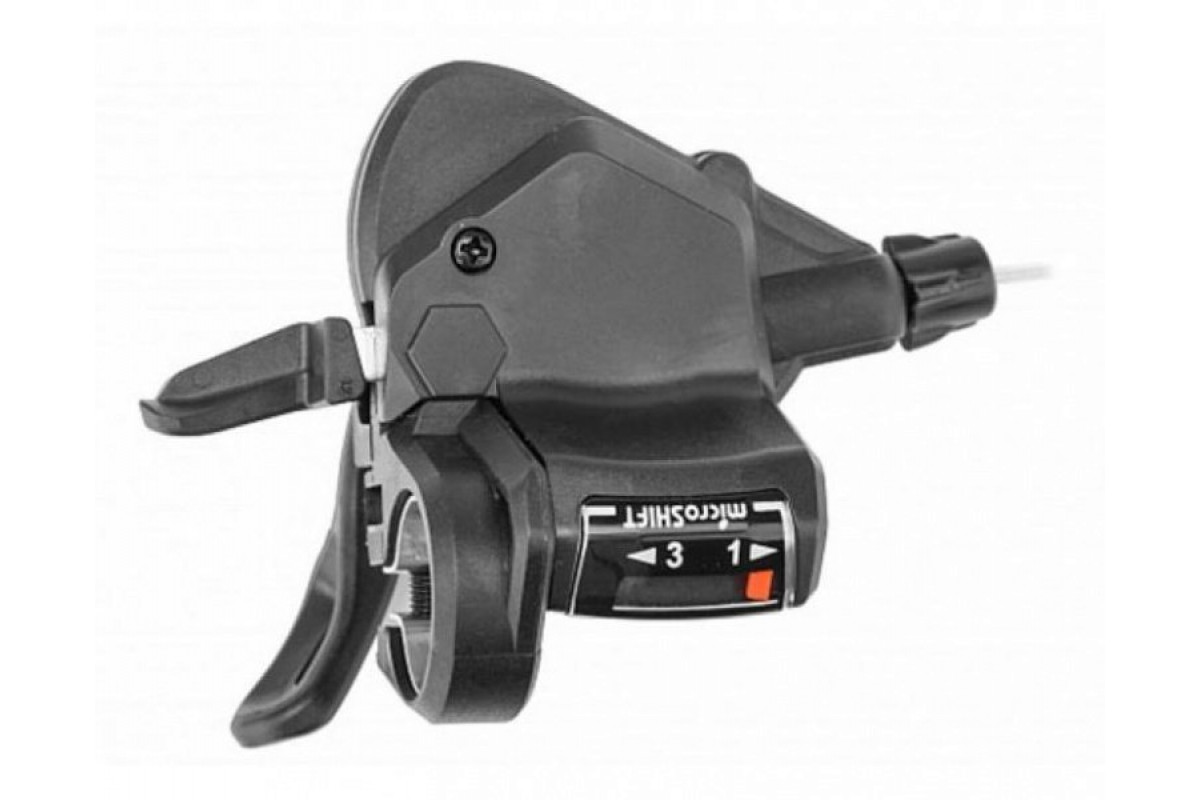 Шифтер/манетка левый Microshift TS38-3L 3-х скор. с тросом 1800 мм