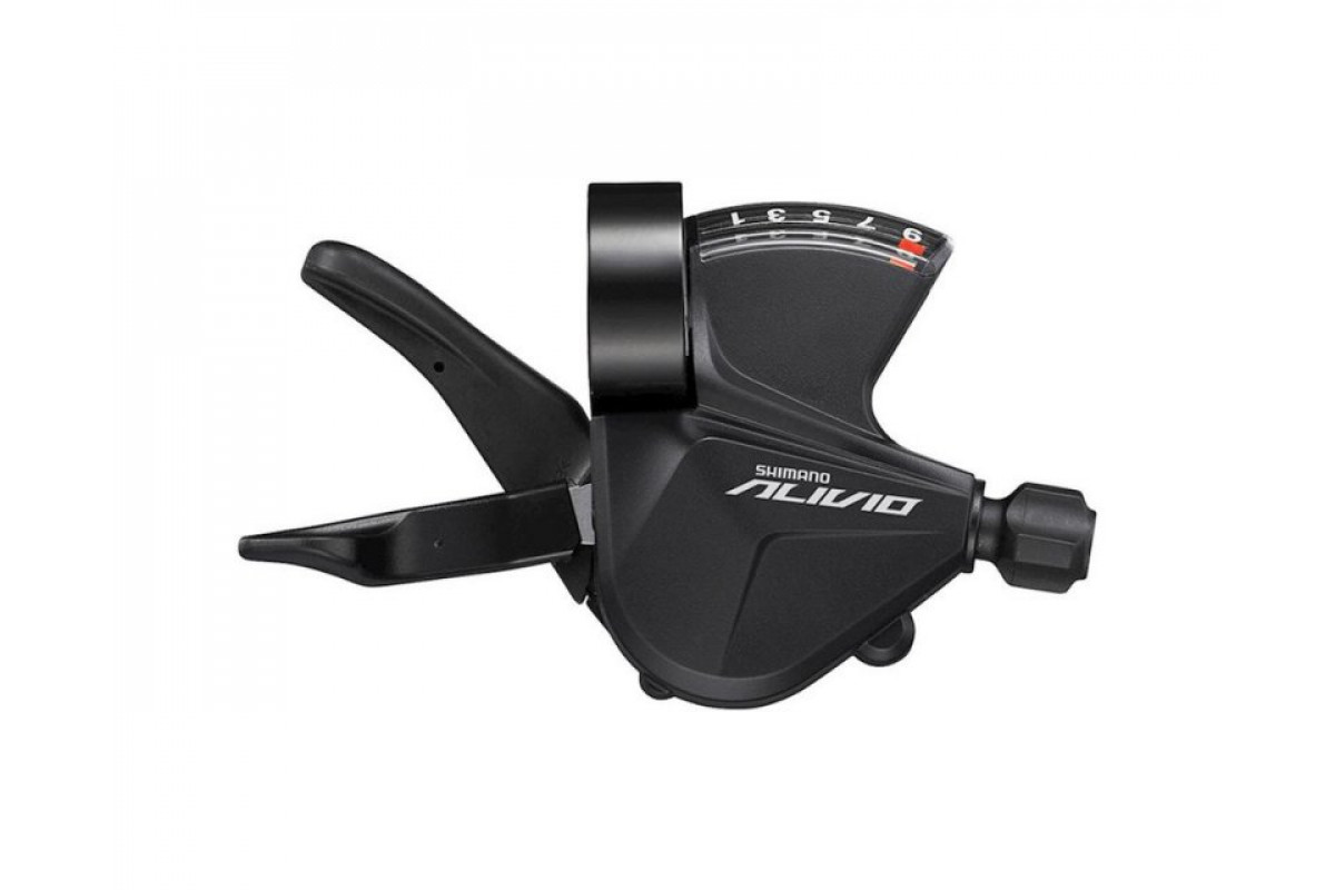 Переключатель SHIMANO ALIVIO ESLM3100RA 2-5035 с индикатором, 9ск. правый+трос 2050мм,черный M3100-R