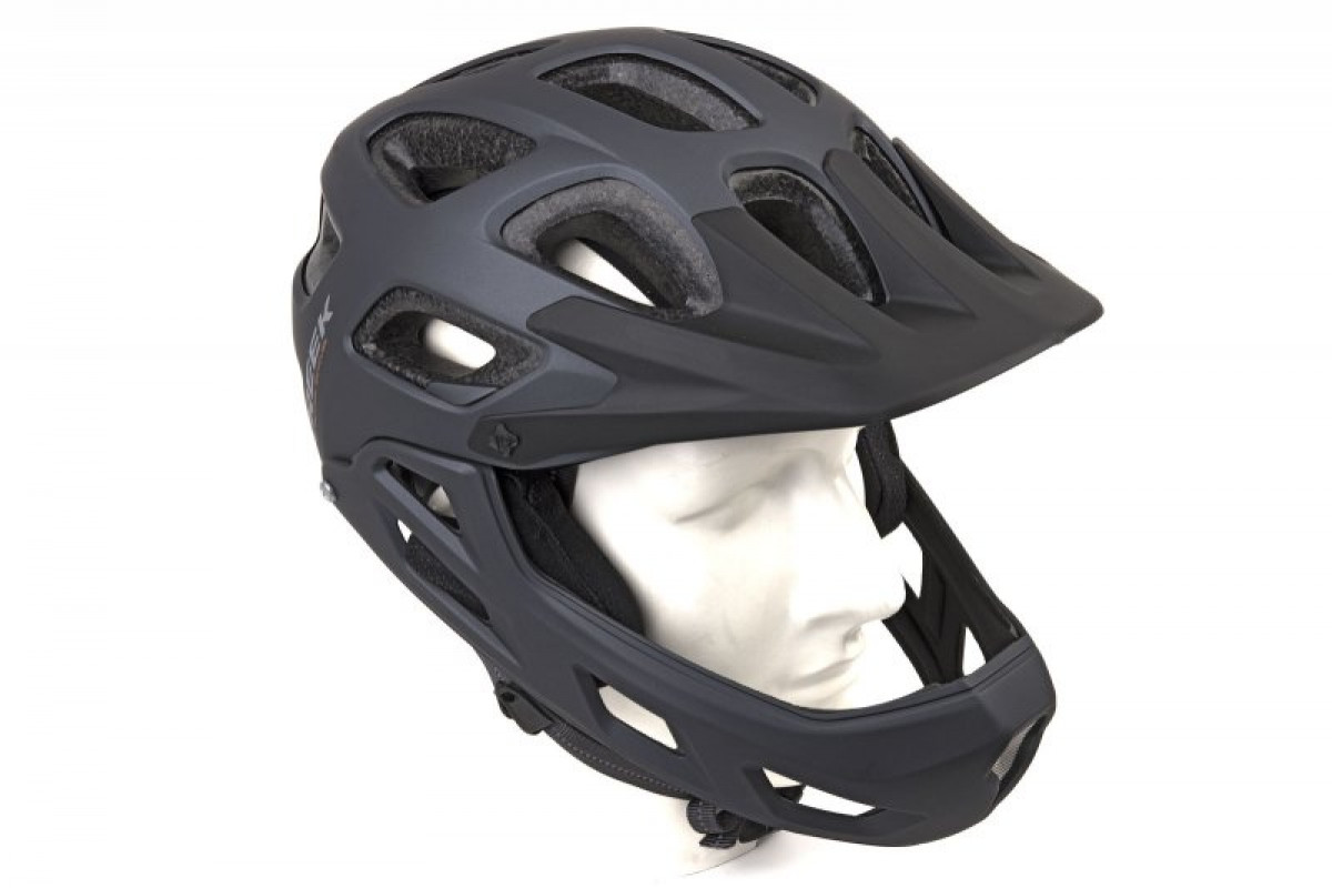 Шлем 8-9110341 BMX/Enduro ABS hard shell tech. CREEK FULLFACE HST 580г. мат.черн. 57-60см AUTHOR