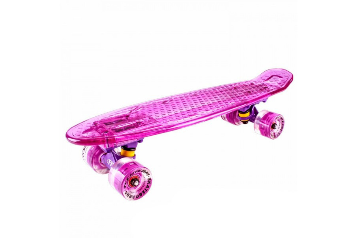 Скейт Transparent 22 Light Пластиковый Pink 1/4 Tls-403