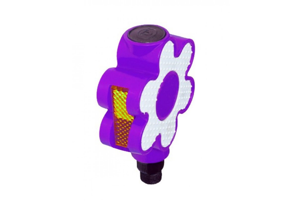 Педали Vinca Sport Vp 851 Violet Пластиковые Детские Цветок, 95X79Мм, Ось 1/2, Фиолетовый, Инд.Уп.V