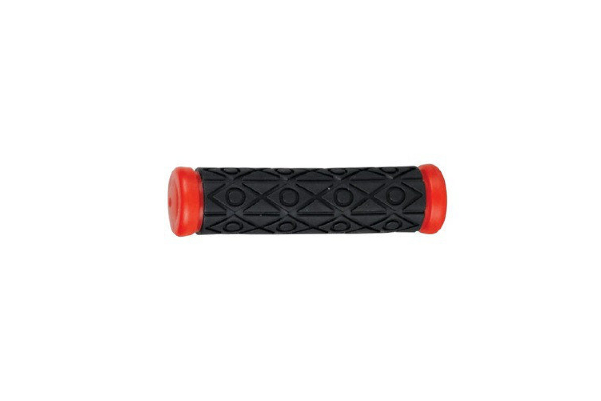 Грипсы резиновые TRIX, 120 мм, 2-х компон.,черно-красные HL-G35B TPR