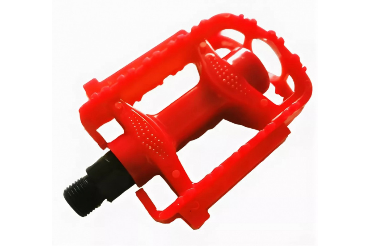 Педали пластиковые детские, 90x77мм, ось 1/2,красный, инд.уп. Vinca Sport VP 831 1/2 red