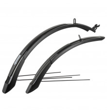 Крылья 5-385137 пласт 26-29"х65мм MUD MAX F+R ADJ L раздв/ с усами, черные M-WAVE