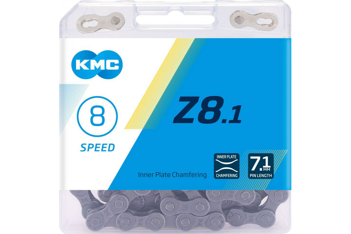 Цепь KMC (Z-8.1) 8 скор. (106 звеньев) с замком, OEM